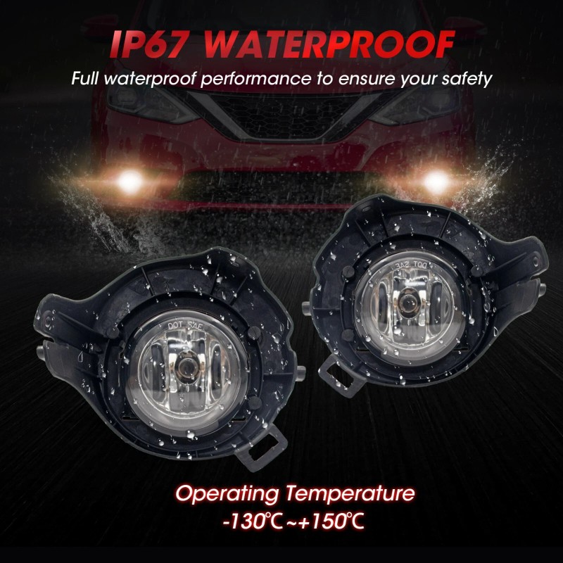 WEZEMLIGHT Fog Lights Assembly fit for Nissan Frontier 2005-2009/Path