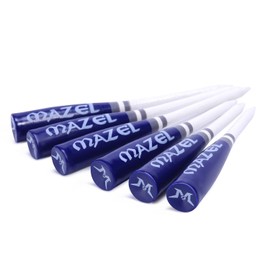 MAZEL Wood/Bamboo Golf Tees 2 3/4 Inch & 3 1/4 Inch Pack of 50, Reduce Friction & Side Spin,More Stable Golf Tees (Blue 50 Pack(25 * 2-3/4"+25 * 3-1/4"))