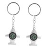 WHAMVOX Mini Compass Keychain Airplane Design for Hikers Boys and