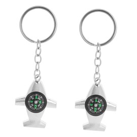 WHAMVOX Mini Compass Keychain Airplane Design for Hikers Boys and Girls Camping Accessory