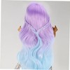 TEHAUX Doll Wig High-temperature Synthetic Fiber Hairpiece Gradient for Custom