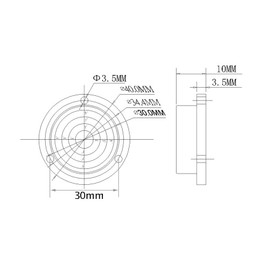 Metal Horizontal Bubble Cow Eye Level Universal Horizontal Bubble Flange Water Bubble Level Horizontal Bubble Small Household (40 * 10mm)