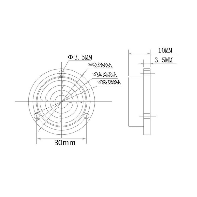 Metal Horizontal Bubble Cow Eye Level Universal Horizontal Bubble Flange