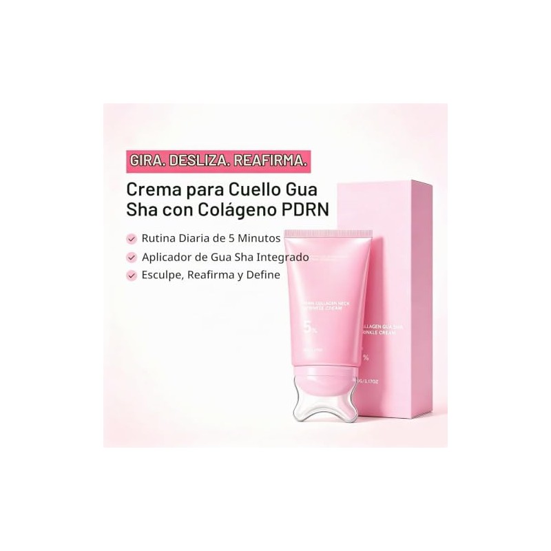 Crema Reafirmante de Cuello con PDRN, Colágeno y Aplicador Gua