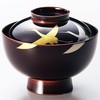 能村漆器店 越前塗 箔鶴蒔絵 雑煮椀 溜 12-01202