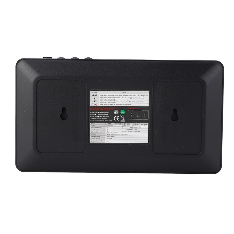 Wall Mounted Decibel Meter 9.6in LCD Display Screen 30‑130dB Sound