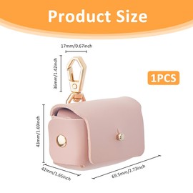 SUPERFINDINGS Pink Dog Ring Holder Leather Wedding Ring Cushion Box for Pet Ring Carrier Cushion for Dog Collar Wedding Ring Bag Gift for Wedding Accessories