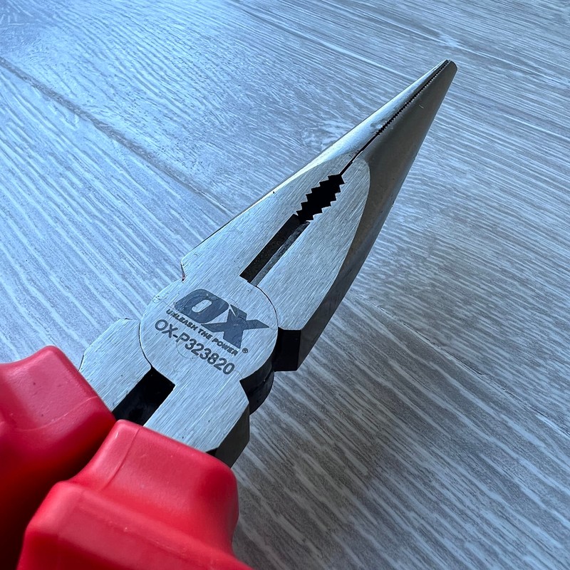 OX Pro VDE Long Nose Pliers - 200mm (8")