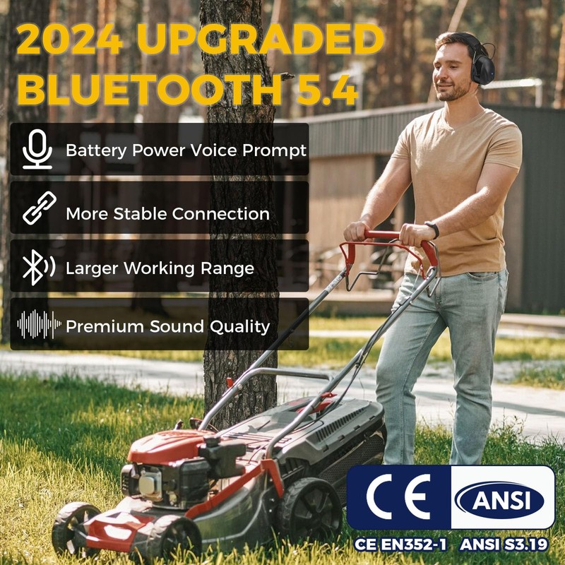 Kalence Bluetooth 5.4 Hearing Protection with 120H Working Time, 30dB