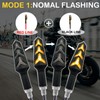 4PCS Universal Motorcycle Turn Signals LED 12V 3 Wire Flowing