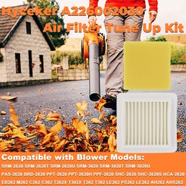 Hyceker A226002030 Air Filter Tune Up Kit for Echo SRM-2620 SHC-2620 BRD-2620 PAS-2620 PE-2620 SRM-3020 Weed Eater Edger PB-2620 Blower Shindaiwa EB262 T262X LE262 AH262 C302 T302X Trimmers Parts
