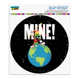 Looney Tunes Marvin The Martian Mine Automotive Car Window Locker Circle Bumper Sticker
