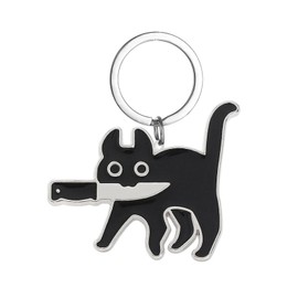 LunarCharm Black Cat Keychain Gifts for Cat Lovers for Women Men Cool Cat Decor Christmas Gifts for Cat Lovers and Teens, black