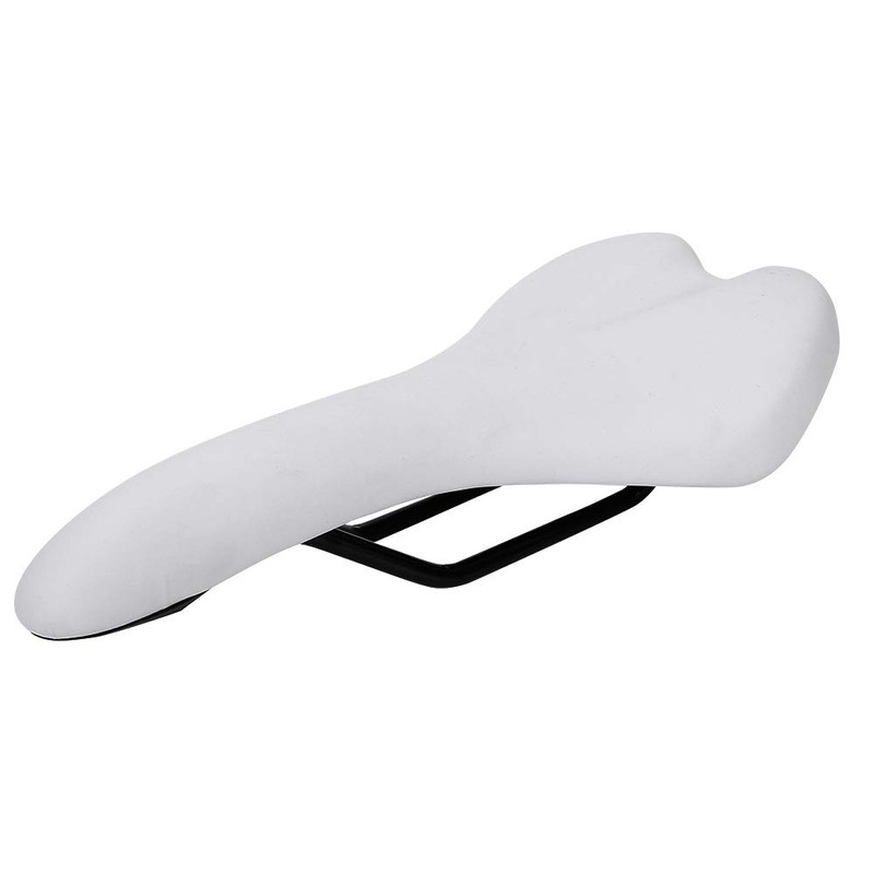 Mountain Road Bike, Comfortable Shockproof Cycling White Saddle Seat Seat