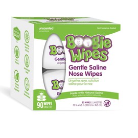 Wipes Gentle Saline Wet Wipes For Runny Or Dry Nose, Hypoallergenic, Fragrance-Free Unscented, 90 Count - Packaged In Convenient Wipe Packs, Fragrance-Free