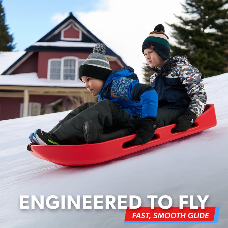 GoSports 2 Person Premium Snow Sled with Double Walled Construction,