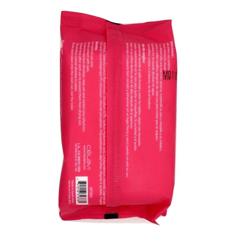 Celavi Makeup Remover Cleansing Wipes Removing Towelettes 2 Packs -