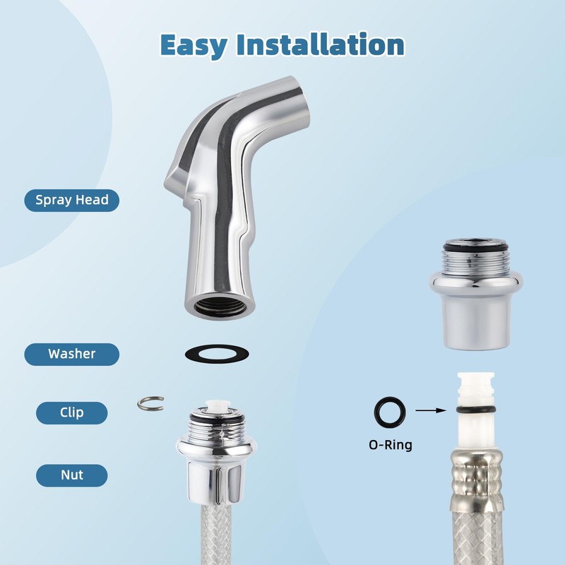 Hygie Rinse Universal Sink Sprayer Attachment for Faucet, Kitchen Side