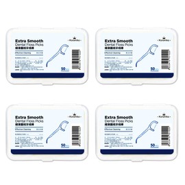 4 Cajas/Paquete 200 Piezas Hilo Dental Limpieza Palillo Dental Cepillo Interdental Flosser para Limpieza Dental Palillo de Dientes Flosser con Hilo Superior Limpieza Suave Mango Aerodinámico Textura P
