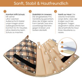 NobleGuard Dog Collar - Leak Protection for Different Breeds - Robust, Breathable, Easy to Clean - Supports Recovery - Adjustable Collar - Soft and Stable - Protective Collar | XL