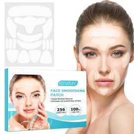 256 Pieces Anti Wrinkle Patches Wrinkle Patch Face Wrinkle Remover Strips for Face Reusable Smoothing Chest Neck Forehead Eye Mouth Forehead Wrinkle Pads