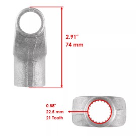 Caltric Rear Drive Shaft Coupling Yoke w/U-joint for Yamaha V-Star 1100 XVS1100 1999-07