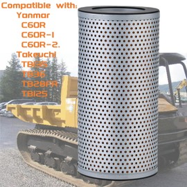 PAGOTORTAUS 15511-00700 Hydraulic Filter Compatible with Yanmar C60R C60R-1 C60R-2 Takeuchi TB135 TB36 TB28FR TB125 Replaces 15511-00700 15511-03300 1551100700 WGH9104 PT9169 R17F10C H5202