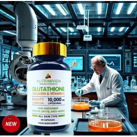 Nutrimivida Liposomal Glutathione 10000mg - 60 Capsules - Master Liver Detox, Anti-aging