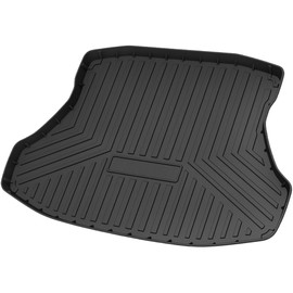 HOPESPANNER Flat Face Cargo Liner Rear Trunk Mat Trunk Cargo Luggage Boot Tray Mat Vertical Stripes Pattern for Honda Civic 2011-2015 Anti-Slip