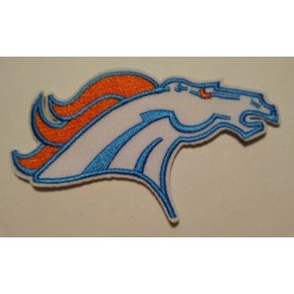 Unbranded Denver Broncos Embroidered PATCH~4 1/8" x 2 1/8"~Lighter Colors~Iron or Sew On~