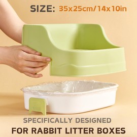 septillar Disposable Small Animal Litter Box Liners [30pcs, 14x9.5inch] Litter Tray Toilet Plastic Film for Rabbit Guinea Pig Chinchilla Hedgehog