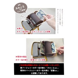 GISELLE Card Case, Coin Case, Coin Purse, Mini Wallet, Credit Card Case, Women's, Business Card Holder, Large Capacity, Anti-Skimming, Card Slot, Thin, Magnetic Protection, Croco Embossed, (Smooth