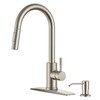 FORIOUS Kitchen Faucet with Soap Dispenser, Kitchen Faucet with Pull