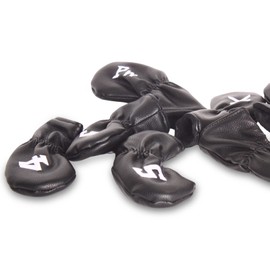 Andux 10Pack PU Golf Irons Club Head Covers with Number on both Sides Black MT/PU02