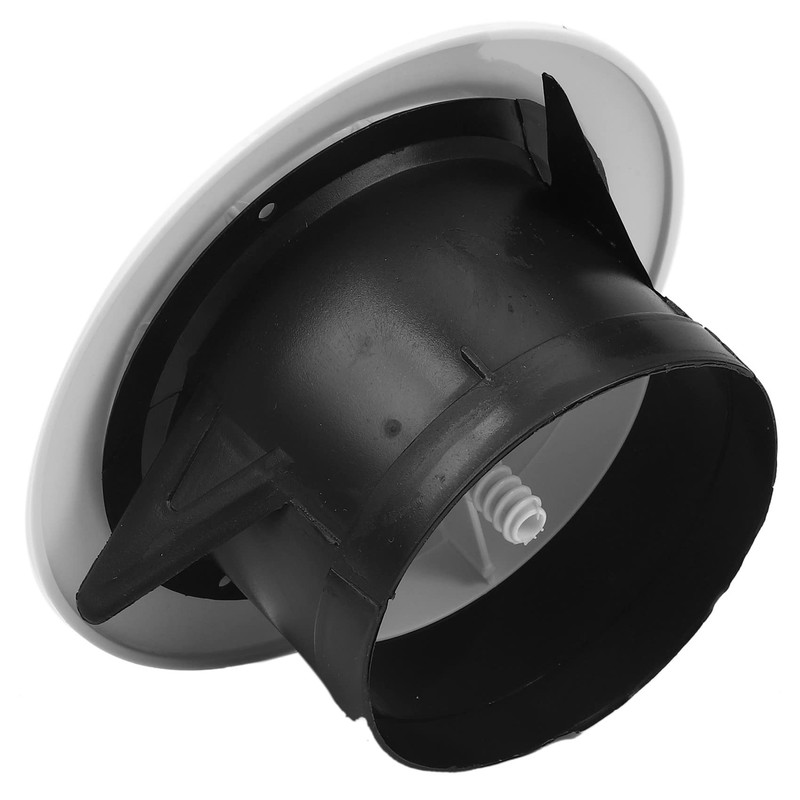 4 Pieces ABS Adjustable Round Soffit Exhaust Vent White Inline