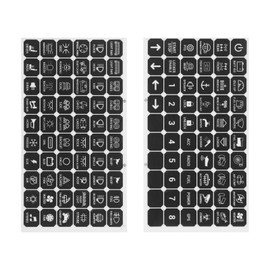 eMagTech Pack of 120 Small Stickers for Switch Panels Switch Labels Stickers Multifunctional Button Stickers for Cars Boats Trailers Compatible with Auxbeam Switch Panel BA80 GA80 BB80