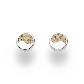 Dur Jewellery Women's Stud Earrings Beach Sand Silver 925 Rhodium-Plated (O5010), Silver, No Gemstone
