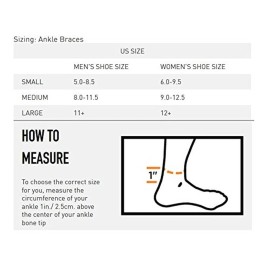 Shock Doctor Ultra Knit Ankle Brace W/Figure 6 Strap & Stays Small