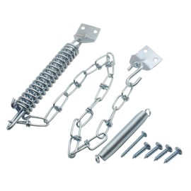 OZXNO 1 Set Screen Door Chain Storm Door Protector Chain and Spring Heavy Duty Storm Door Closer (Silver)