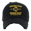 Football Fans Cap Command The Future Vintage Dad Hat (Black)