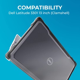Gumdrop SlimTech Laptop Case Fits Dell Latitude 13 inch 3301. Designed for K-12 Students, Teachers and Classrooms – Drop Tested, Rugged, Shockproof Bumpers for Reliable Device Protection – Black