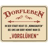 Funny Decorative Tin Sign Village Life