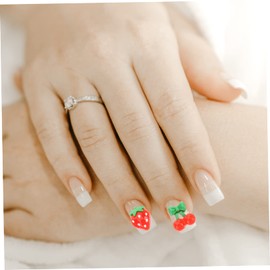 Mikinona 60pcs Fruit Nail Art Charms Strawberry Cherry Resin Slices for Creative Nail Decorations Eye-catching Designs Diy Craft Supplies for Women and Girls