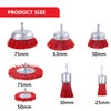 7-Piece Nylon Brush Set with 1/4 Shank Nylon Filament Disc