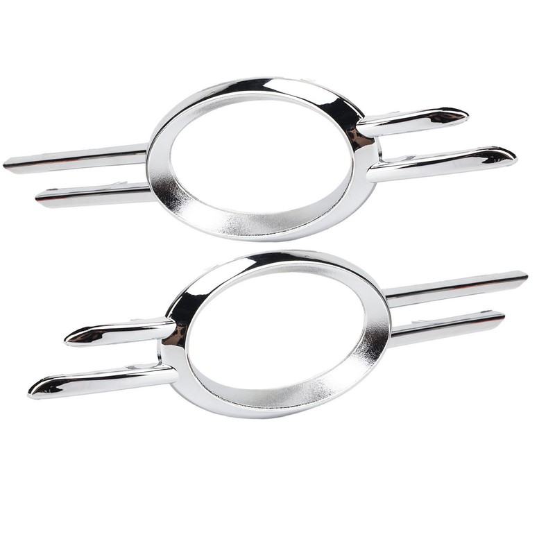 2PCS Fog Lamp Bumper Grille Cover Gloss Chrome 2118851174 Replacement