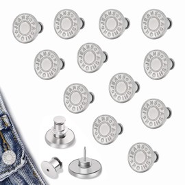 YouOKLight Button pins for jeans, jean buttons pins for loose jeans, revamp your jeans with ease! No sew instantly adjust and secure loose jeans, ultimate pants button tightener replacement, 12 sets