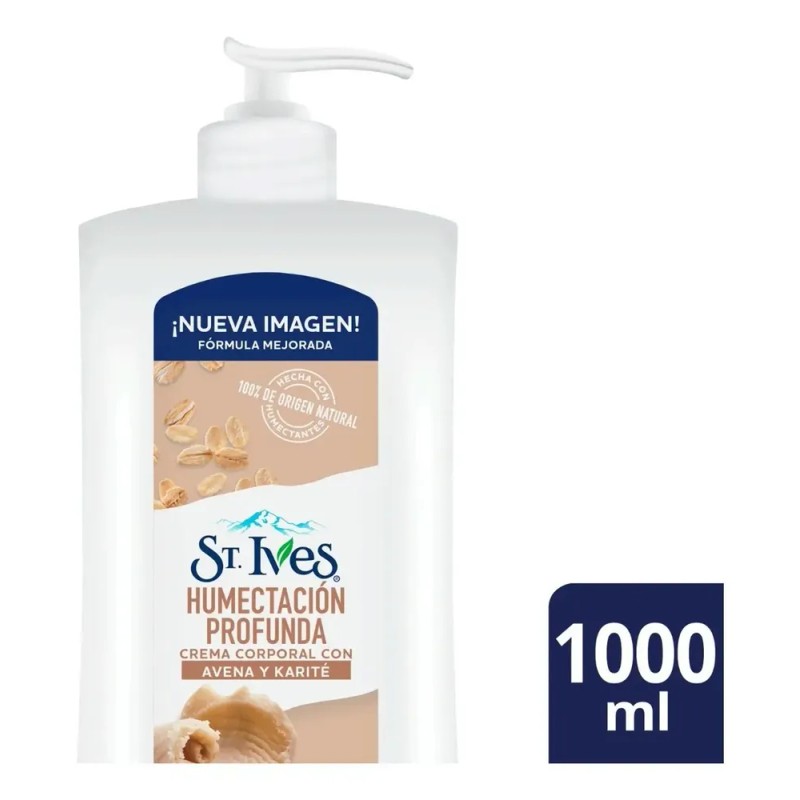 St. Ives Crema Corporal con Avena y Karité, Humectación Profunda,