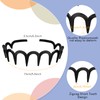 3 Pieces Zig Zag Shark Tooth Headbands Comb Zigzag Plastic