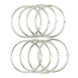 3 Inch Big Loose Leaf Binder Rings,8 Pack Large Binder Rings Office Book Rings Paper Rings,Metal Key Ring Keychain Binder Clips,Nickel Plated Steel Binder Rings for School Home Office (Silver)