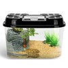 Nobleza Terrarium for Reptiles and Amphibians, Transparent Plastic Reptile Breeding